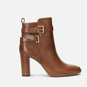 Universal Thread Brown Heeled Boots with Buckle Straps